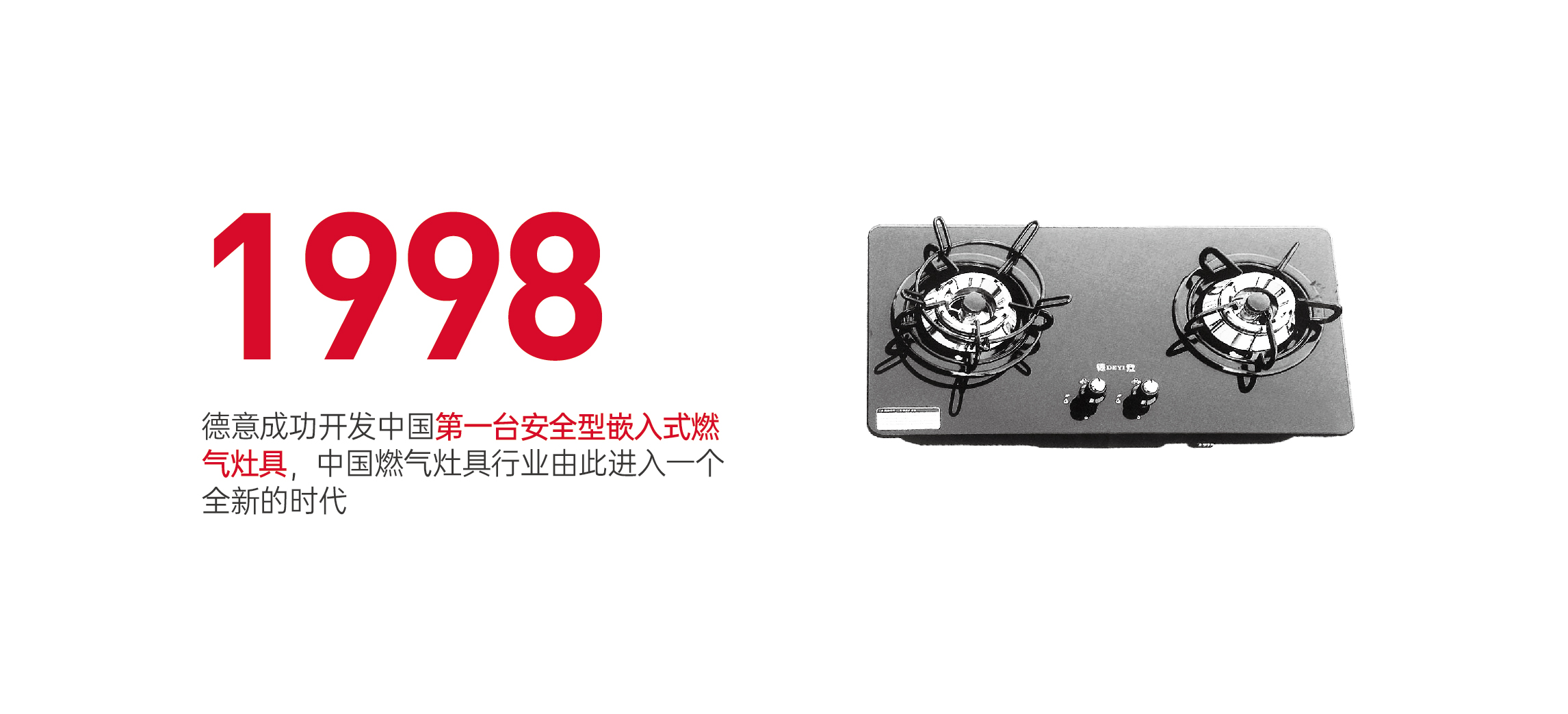   德意成功開發(fā)中國第一臺安全型嵌入式燃?xì)庠罹?，中國燃?xì)庠罹咝袠I(yè)由此進(jìn)入一個全新的時代